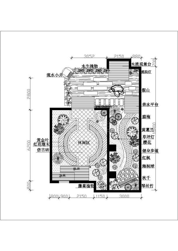 欧式私人花园全套景观设计施工图-图一