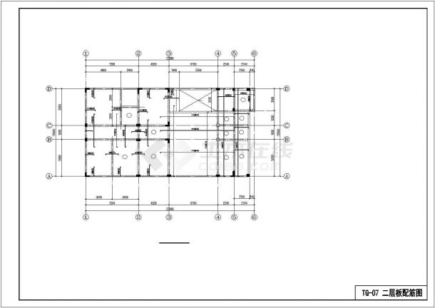 某柱下独基，三层框架住宅建筑设计施工CAD图纸-图二