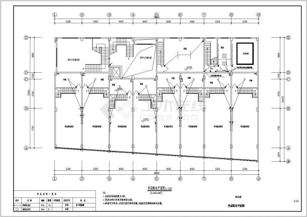 电气设计_某8层商住楼电气CAD图-图一