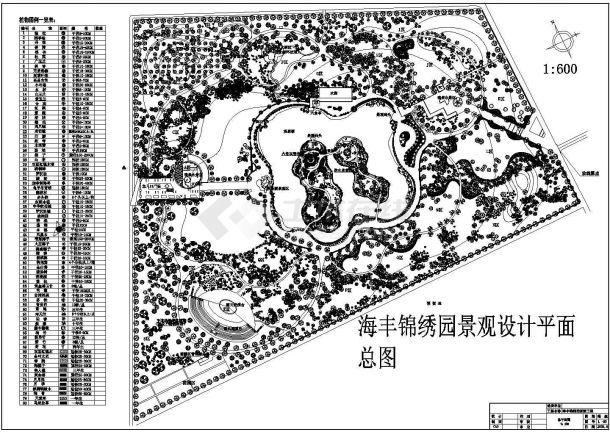 海丰锦绣园景观设计CAD图纸-图一