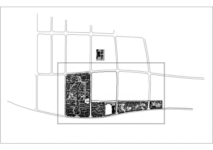 某现代高档综合小区规划设计cad总平面施工图（含经济技术指标）_图1
