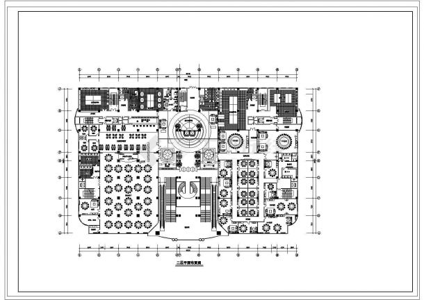 40000平方米东城广场酒店式公寓设计施工cad图，共十六张-图一