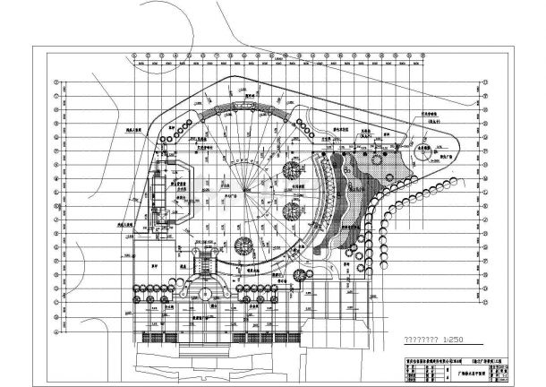 渝北广场景观工程设计cad全套施工图（含设计说明）-图二
