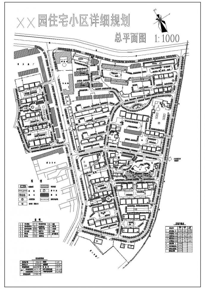 某欧式住宅小区详细规划施工图_图1