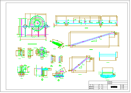 实用旋转楼梯全套cad平立面设计施工图_图1