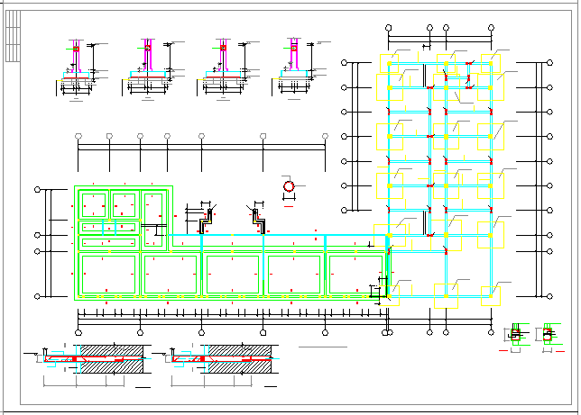 市级实验小学教学楼cad混合结构设计图_图1