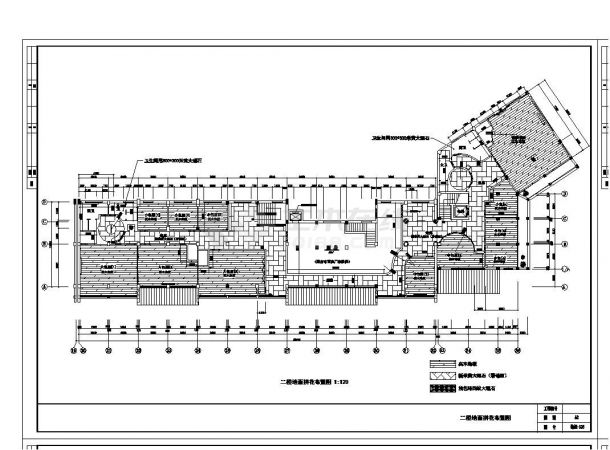 华海园住宅小区会所经典中式餐厅施工图CAD规划详图-图一