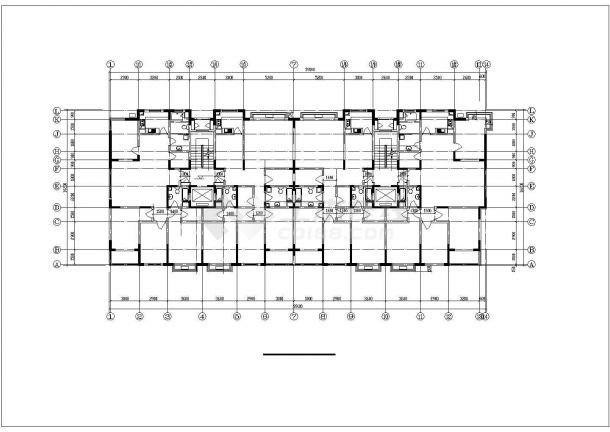 3栋小高层住宅扩初设计建筑施工CAD图-图二