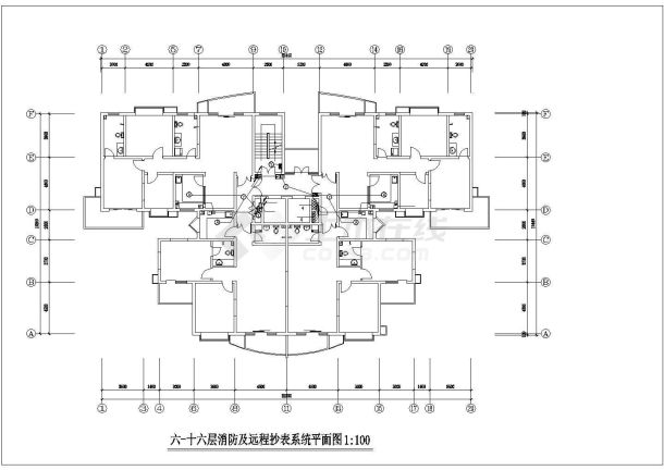 某高层消防设计cad图纸，共一张-图一