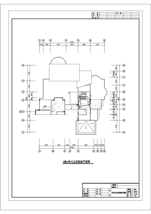 高层小区住宅楼电气设计建施cad图纸-图一