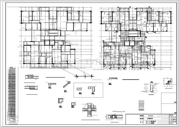 南宁市富春西路某社区33层剪力墙结构商住楼全套结构设计CAD图纸-图二