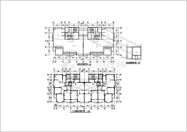 杭州某小区高层住宅楼电气CAD图纸-图二