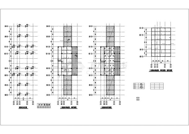 北京市某私立中学三栋组合式6层砖混结构宿舍楼全套结构设计CAD图纸-图二