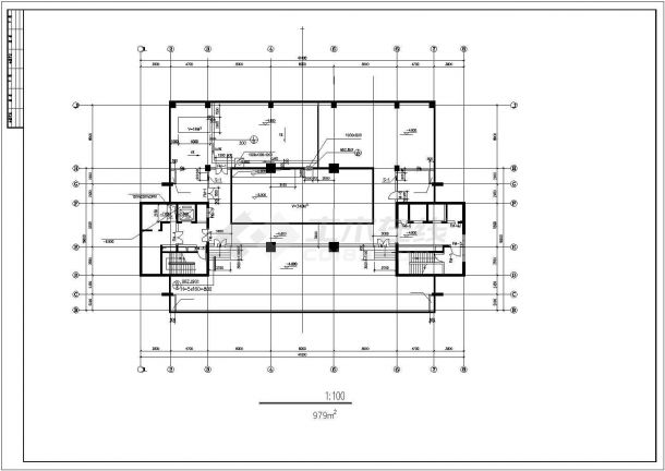 某十八层高层办公建筑方案设计含地下室CAD施工图-图一
