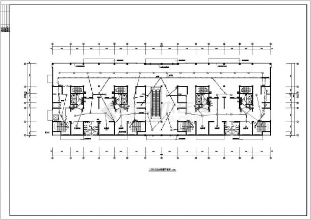 某28层公寓楼全套电气施工cad图（含火灾自动报警平面图）-图二
