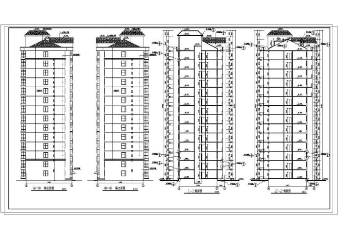 某十四层 短肢剪力墙小高层住宅建筑CAD图纸_图1