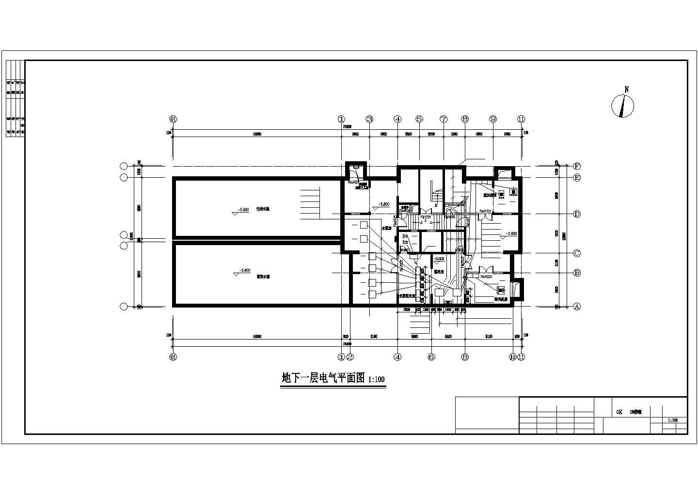 山东某十一层公寓住宅楼电气施工CAD图纸