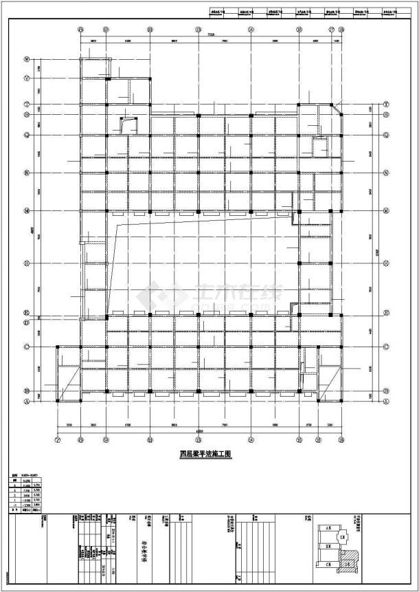 沈阳市某大学附属小学四层框架结构综合楼全套结构设计CAD图纸-图二