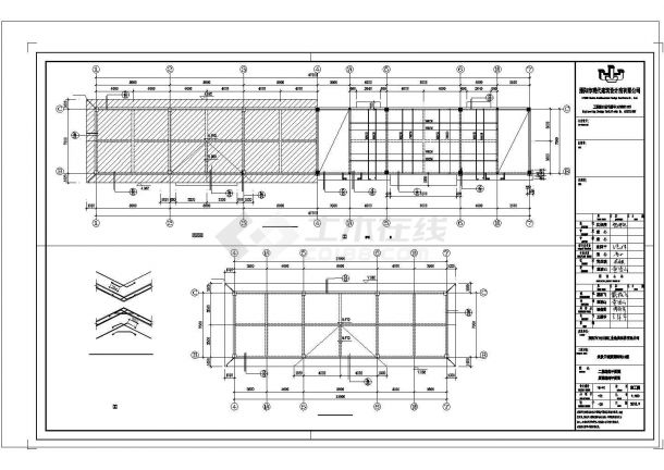 兰州市某批发市场2层钢混框架结构商业楼全套结构设计CAD图纸-图二