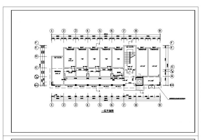 某宏声大酒店建筑结构布置CAD详图_图1