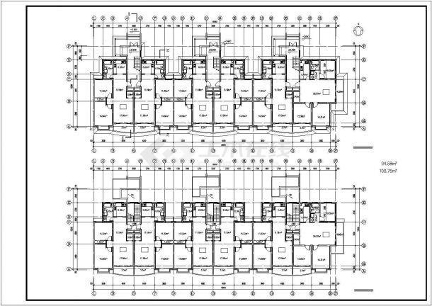 某大型社区公寓楼设计CAD全套建筑施工图（含设计说明，含总平面）-图一