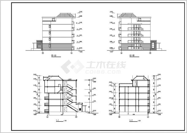 某大型社区公寓楼设计CAD全套建筑施工图（含设计说明，含总平面）-图二