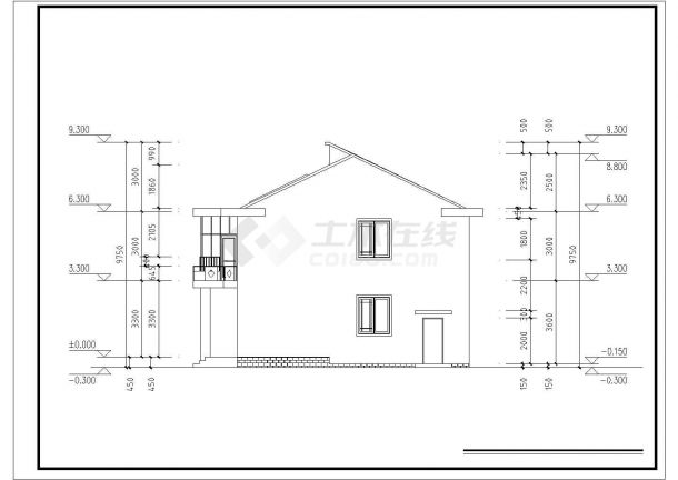 221平方米单家独院式住宅建筑设计cad图，含设计说明-图一