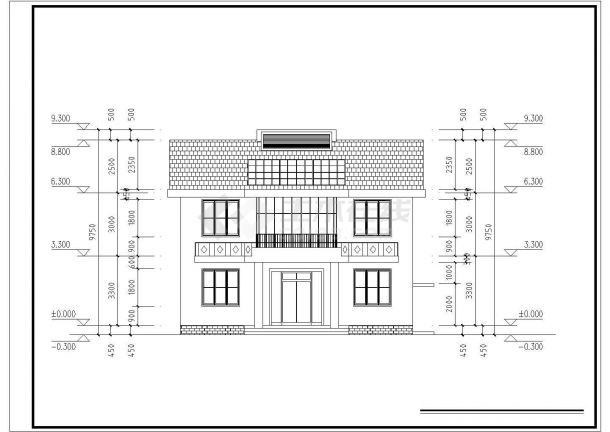 221平方米单家独院式住宅建筑设计cad图，含设计说明-图二