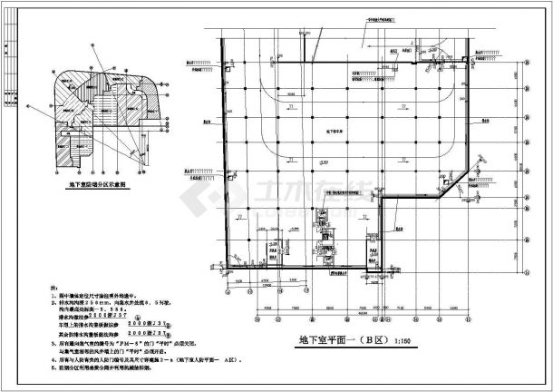 某住宅小区多层住宅楼设计cad建筑平面方案图（含7栋住宅楼及地下室设计）-图一