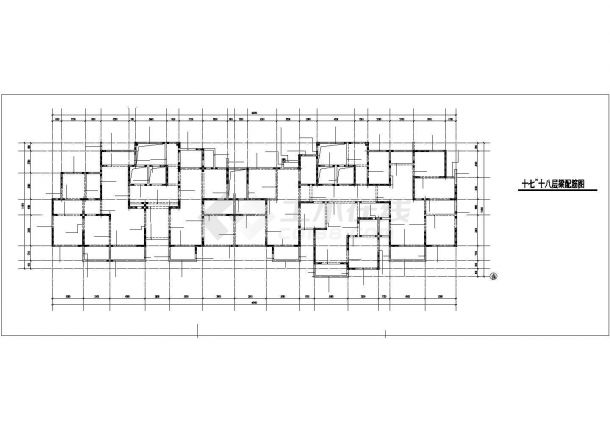 扬州市澜晶花园小区18层剪力墙结构住宅楼全套结构设计CAD图纸-图一