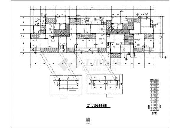 扬州市澜晶花园小区18层剪力墙结构住宅楼全套结构设计CAD图纸-图二
