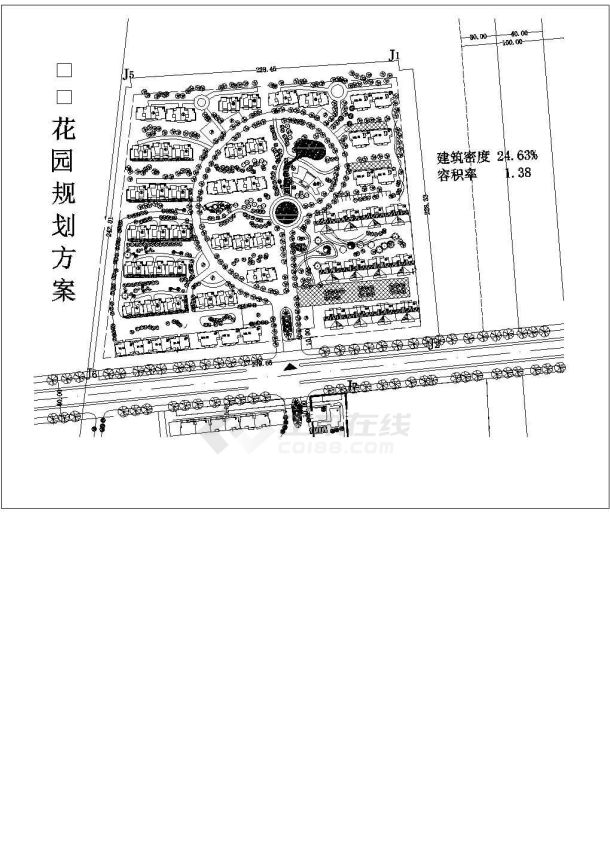 欧式小区规划方案图纸-图一