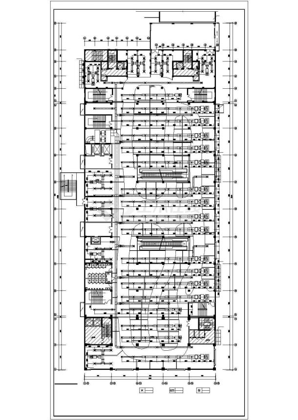 [江苏]多层商业广场空调通风系统设计暖通施工图（风冷热泵机组）-图一