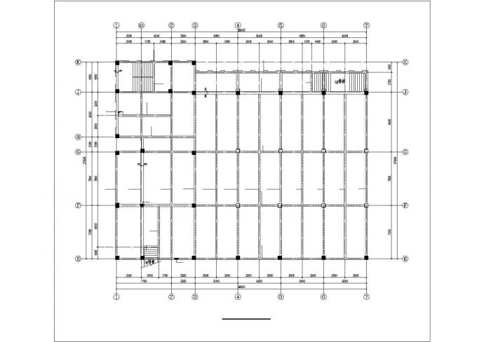 西安市某大学文学院二层框架结构文艺楼全套结构设计CAD图纸_图1