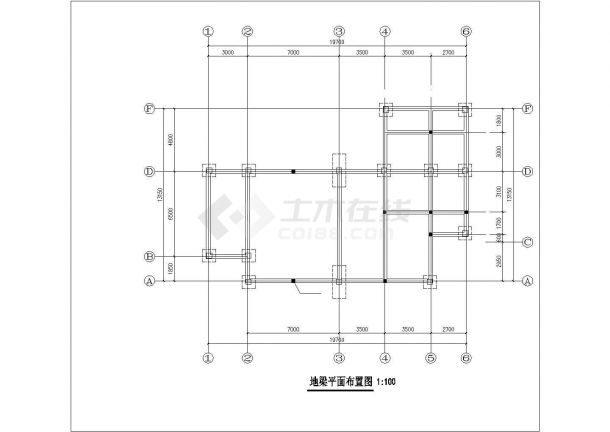上海市某大型市民文化公园两层框架结构公园管理用房结构设计CAD图纸-图一