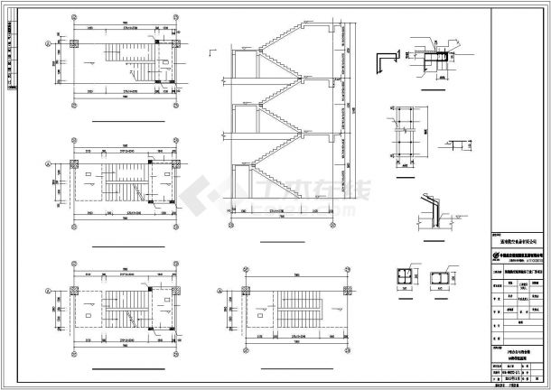 成都市双流区某市政单位4层框架结构综合楼全套结构设计CAD图纸-图一