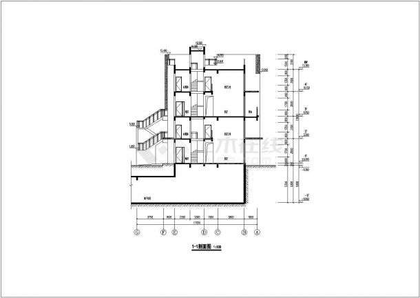 某叠拼别墅住宅建筑设计施工CAD图纸-图一