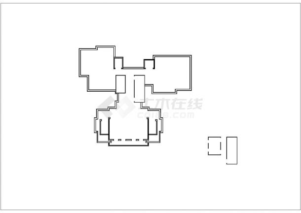 某地区高档经典住宅建筑设计施工CAD图纸-图二