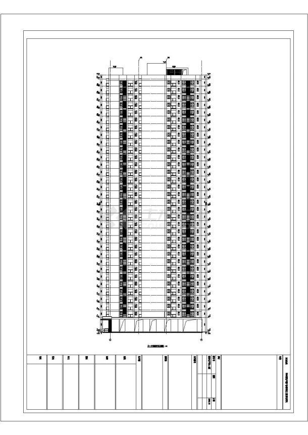 某地区小区现代建筑设计施工CAD图纸-图一