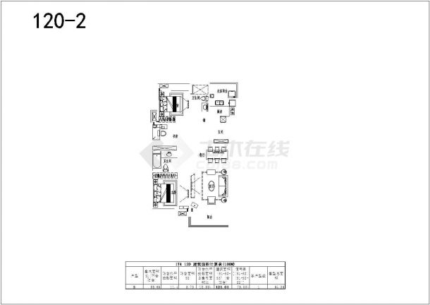 某地区高层标准化户型住宅设计施工CAD图纸-图二