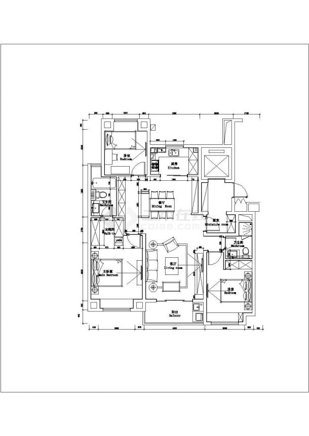 某万科超高层花园洋房建筑项目设计施工CAD图纸-图一