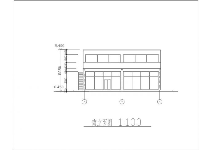 某地市区二层咖啡馆建筑方案图（含屋顶平面图，设计说明）_图1