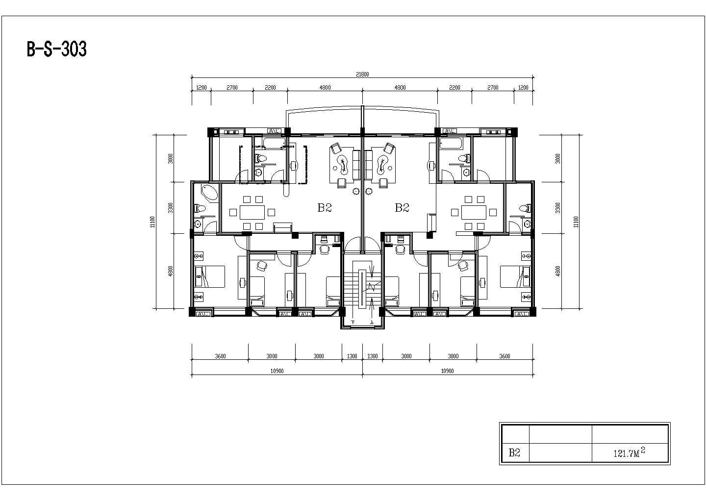 多层砖混户型公寓楼全套施工设计cad图纸（含标准层平面图）