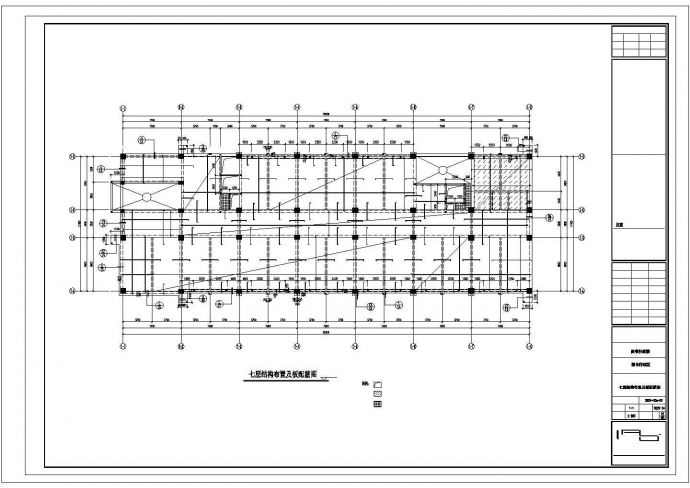 义乌市某实验中学12层框架结构中学图书行政楼结构设计CAD图纸_图1