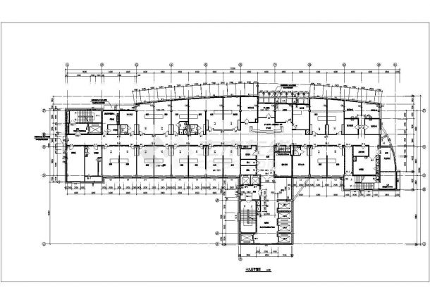 多层医院住院部建筑施工CAD图-图一