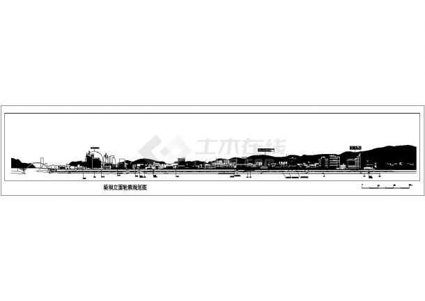 某市滨江地段景观规划设计cad详细方案图纸（标注详细）-图一