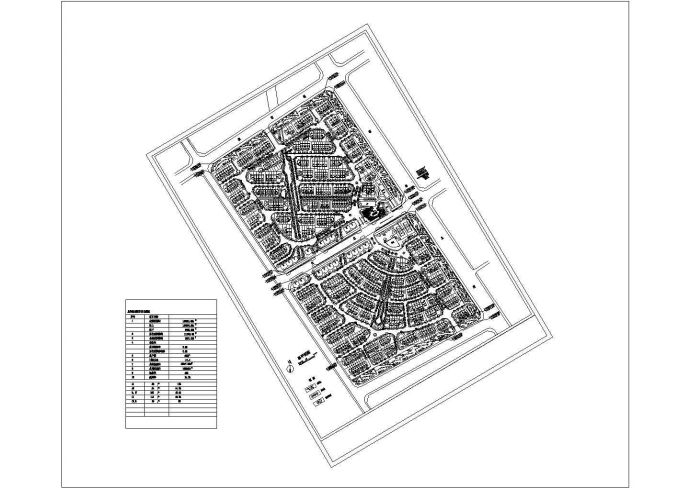 某高品质多层住宅小区规划设计cad总平面施工图（含规划经济技术指标）_图1