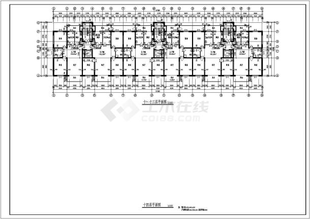 设计装修某断肢剪力墙小高层住宅建施cad图-图一