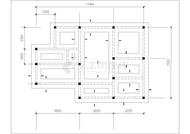 三亚市紫金花园小区2层砖混结构单体别墅建筑结构设计CAD图纸-图一
