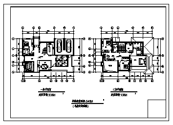 住宅设计_某二层带走廊乡村自建住宅全套施工cad图纸-图二